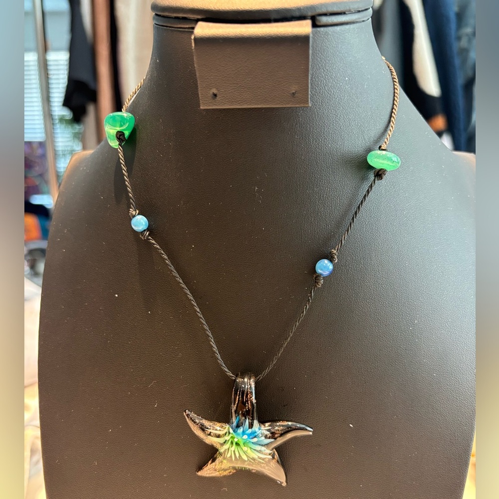 88 Free People Glass Starfish Necklace